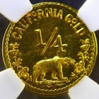 1855-dated Cal Gold Token Liberty  Bear  2b Round 10 1mm 1 4 Ngc Ms66pl