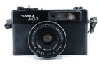 Vintage Yashica Mg-1 35mm Rangefinder Camera Black 45mm F 2 8 Lens Tested Works