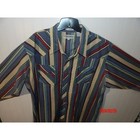Vtg Corral West Ranchwear Mens Striped Long Sleeve Shirt Size M Pearl Snap 19-35