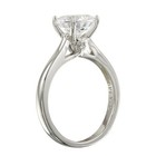 Rhodium Plated 925 Sterling Silver Clear Cz Solitaire Ring Band Sizes 5-9