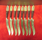 Brass Buddha Teak Riveted Cutlery 24 Pc Service 8 1960 s Thailand siam See Pics 