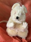 Vintage 1960s Steiff Mouse Plush Toy Pieps Red Eye Mohair With Ear Tag