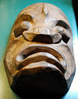 Vtg African Tribal Hand Carved Ceremonial Mahogany Wood Mask Ghana 10  Heavy