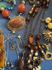 Antique Vintage Junk Drawer Jewelry Estate Sale Find Lot X-85