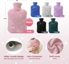 Bolsa Agua Caliente 2l Con Funda Suave Alivio Colicos Cuello Manos Pies Morada