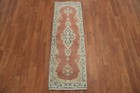 Vintage Vegetable Dye Wool Traditional Style Runner Rug 1x4 Ft Hand-knotted