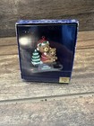 Vintage Russ Berrie Teddy Bear Christmas Ornament Bear On Sleigh  New In Box