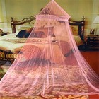 Daystart Mosquito Net Round Lace Curtain Dome Bed Canopy Large  Rose Red 