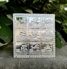 3 Pc X 999 Silver Hindu Religious Shri Navgrah Shanti Yantra Yantram 25 Gm  8 Cm