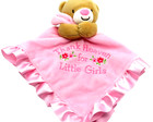 Baby Starters Pink Bear Lovey Lovie Security Blanket Plush Embroidery Satin Trim