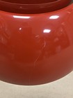 Vintage Red Lightolier Hanging Pendant Dome Lamp Mid Century Modern Light