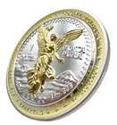2024 Niue Libertad Gold Gilded Coin Uhr   Incused 1 Oz 999 Silver Mexico Box coa