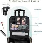 Rolling Makeup Train Case Professional Makeup Case Travel Cosmetic Organizer