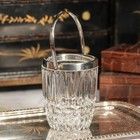 Classic Quality Vintage Lead Crystal Silverplate Handle Small Ice Bucket Barware
