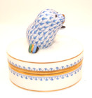 Herend Hungary Trinket Box With Baby Seal Finial