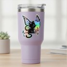 Holographic Fairy Cat Sticker Decal - Iridescent Butterfly Kitten Vinyl For Car 
