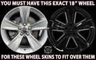 4 Fits Charger Challenger 2015-2023 Black 18  Wheel Skins Hub Caps Rim Covers