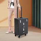 Rolling Makeup Train Case Cosmetic Trolley Makeup Storage Organizer Luggage Box 