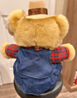 Large Teddy Precious Dan Dee Cowboy Western Teddy Bear Plush Stuffed Animal -new
