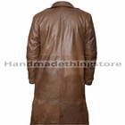 Leather Trench Coat Long Duster Coat For Men - Genuine Lambskin Leather Coat