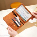 Us Slim Leather Passport Holder Wallet Travel Rfid Blocking Id Card Case Cover