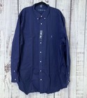 Nwt Ralph Lauren Long Sleeve Slim Button Down Oxford Shirt  Polo Pony  Navy  2xl