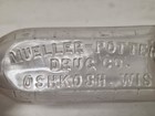 Vintage Mueller Potter Druggist Glass Bottle Oshkosh Wi