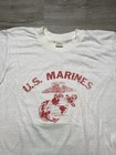 Vintage 70s United States Marines T Shirt M Graphic Usmc Military Mayo Spruce