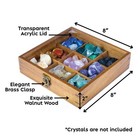 Rock Display Case - 8  X 8  Rock Collection Box For Kids   Adults - Crystal H   