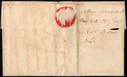Us Postal History New York Ny 1804 Stampless Cover With Red Oval Date Stamp