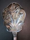Antique Silver Grapes Serving Spoon No Monogram 6  34 Grams 1906 Tableware