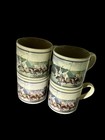Vintage Ralph Lauren Polo Thoroughbred Horse 12 Oz Mugs Cups 1978 Set Of 4 
