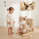 Qaba Baby Rocking Horse With Sounds  Seat Belt  Rocking Horse Toy  Brown