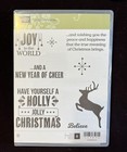 Stampin Up  Retired Jolly Christmas Stamp Set Unused New