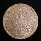 Foreign Silver Coin - Prussia  3 Mark  1910-a  Km-527  Xf Condition