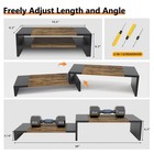 Dual Monitor Stand     Adjustable 2-shelf Riser For Monitors   Desk