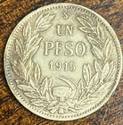                          1915 Chile Un Peso Coin                         