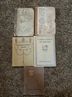 Antique Lot Of 5 Vintage School Books
