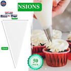 50pc 12in Anti-burst Disposable Piping Icing Pastry Bags Cake Decorating Kit