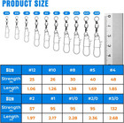 100 Pcs Stainless Steel Fishing Swivels And Snaps For Freshwater And Saltwater