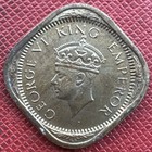 India  British 1940 Copper-nickel 2 Annas  George Vi  Toned Unc  Wwii  Km 541