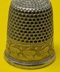 Vintage Thimble Lot Of 2 Sterling Silver   Simons Brothers Nickel Flowers    beth   