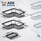 Shower Caddy Corner Shelf With Soap Holder  No Drill Stainless Steel Rack By Ark