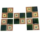 Sale  Antique 1900s Art Nouveau Great Set 5 Pilkingtons Sunflower Quarter Tiles