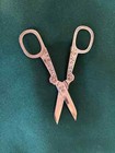 Antique Ornate Sterling Silver F0lding Scissors-stainless Blades- Made  In Japan