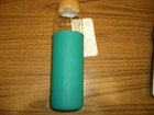 Full Circle Soma 17 Oz  Bpa-free Wide Mouth Glass Water Bottle- Silicone Sleeve