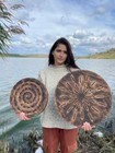 Sound Healing Tool  water-fall Disk   Meditative Water Sound  Wooden Ocean Drum