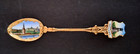 Vintage Gold Plated Moscow Leningrad Russian Souvenir Spoons Enameled  Lot Of 15