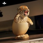 New Jxk 1 6 Baby Tiger Model Animal Pet Figure Fall Into Eggshell Kid Toy Gift