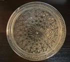 Vintage Clear Glass Dome Ceiling Light Cover Starburst Cut Round